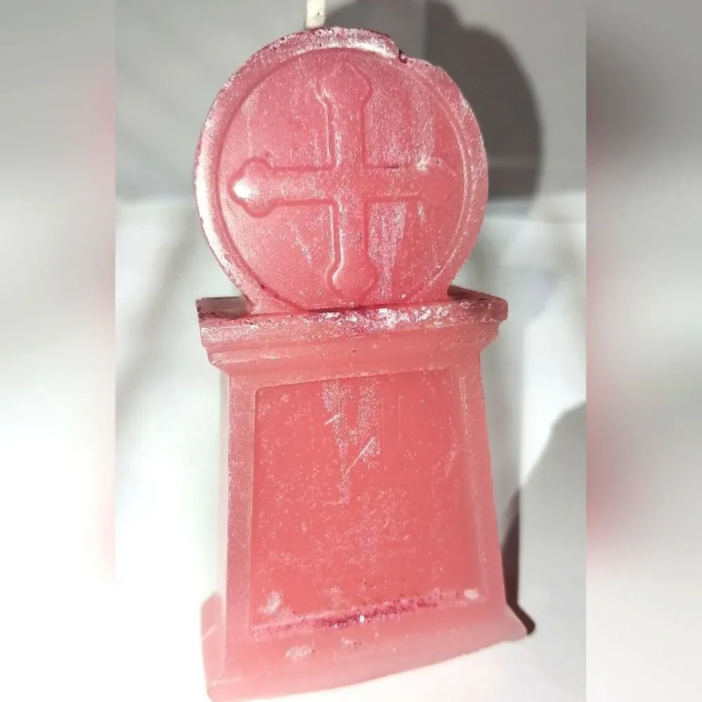 Hand crafted limited edition tombstone candle